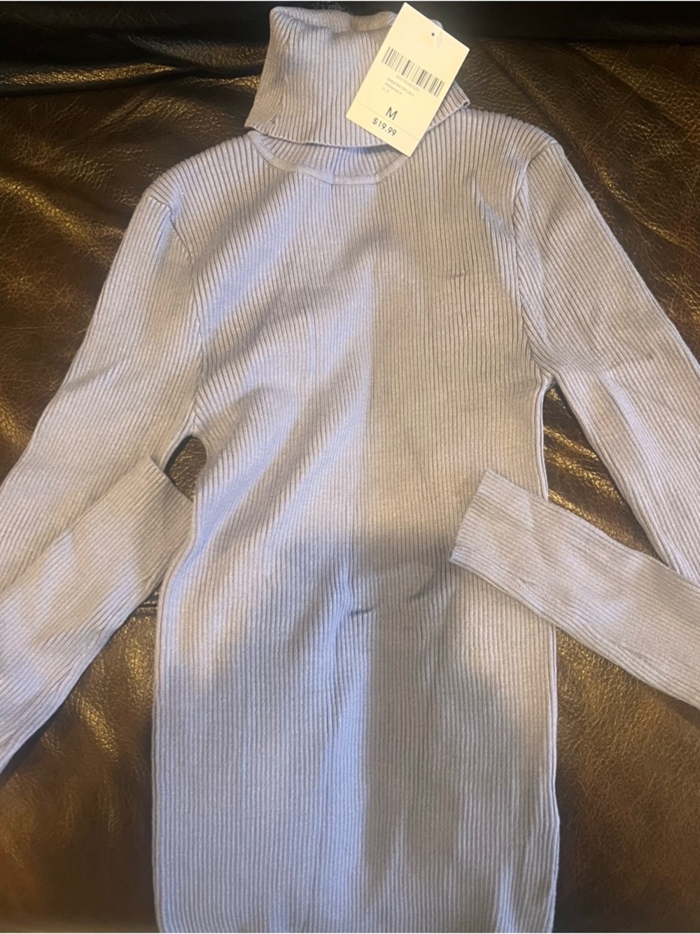 Forever 21 Ribbed Turtleneck Dress in Light Lavender